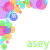 Colorful pixelated corner design with green text changing across frames, featuring pink, purple, blue, and orange circular shapes on a white background.