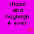Pixelated text on bright pink background with two orange heart outlines at bottom, each heart having a small white dot inside.