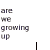Static image of text-based arranged in a with vertical black lines separating sections, displaying phrases about growth and decline