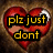 Red heart-shaped icon with white highlights on brown textured background, displaying sequential text phrases and a broken heart animation.