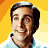 A pixelated buddy icon featuring a man's face on the left and text reading 'The 40 Year-Old Virgin' on the right against an orange-yellow gradient background.