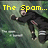 Pixelated image of a person in black clothing lying on the ground with arms outstretched, text reading "The Spam..." and "IT BURNS!!!" in yellow.