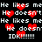 Pixelated text and red heart symbols repeat across a black background with no visible animation changes.