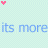 Pixelated light blue background with pink heart-shaped icons and blue text reading 'its more Than a little crush' in lowercase letters.