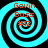 Four identical cyan and black spiral patterns arranged in a , each containing orange text reading "Gavin Boss #12"