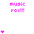 A static image displays pink text and heart symbols on a white background with a gray rectangle at the bottom right.