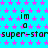 Static image with cyan background, pink star pattern, and repeated text elements.