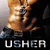 Static pixelated image of a person's torso and lower body with visible text "USHER" at the bottom, rendered in low-resolution style typical of early 2000s digital art.