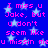 Blue background with light blue stars and pink text repeating 'I miss u Jake, but u don't seem like u missin meu missin me' in a pattern
