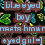 Pixelated image with text overlays on a dark background of green and blue shapes, featuring multiple color-coded phrases.