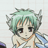 Pixelated anime-style character with green hair and blue shoulder accents on left, next to black background with white text "Anime IM" above smaller "COM" on right.