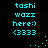 Cyan pixelated text and dots on black background, with two identical vertical text blocks and scattered dots.