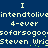 Pixelated text on a blue background with repeated phrases and names, featuring green pixel artifacts.