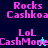 Pixelated text in pink and cyan on dark blue and teal backgrounds with a small cursor-like element.