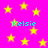 Yellow stars scattered across a bright pink background with cyan text reading 'Kelsie' in multiple locations.