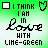 Animated contact sheet of 14 frames showing a green gradient background with text and heart symbols, where checkbox states change between white and green in the top-left corner across frames.