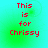 Red pixelated text 'This is for Chrissy' on a gradient background shifting between cyan and green hues.