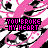 Pixelated pink and white face with black eyes and mouth, displaying 'YOU BROKE MY HEART' text in two color variations.
