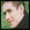 Two pixelated headshots of a person with short brown hair against green background, one showing profile view smiling leftward and the other facing forward smiling.