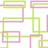 Pixelated graphic with pink background and cyan text reading "Shannen Marie <3333" alongside overlapping green and purple square outlines on white.