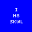 Four identical blue backgrounds with white text and red bars in different positions across four