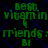 Green pixelated text on dark blue background with repeated 'best vitamin friends: rriends: BI' layout