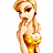 A pixelated cartoon woman in a yellow dress with blonde hair and pearl necklace on white background, next to green text 'Original Icons .com' on dark green background.