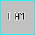 Gray background with cyan lines; text "I AM" in white and yellow, transitioning to "IM A REVOLUTION" with pink star symbols