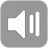 White speaker icon with three vertical bars on gray background, pixelated rendering style, static image.