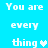 Pixelated text on cyan background with two heart variations in an animated sequence.