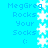 Pixelated blue background with repeated text and snowflake symbols, animated vertical snowflake sequence.