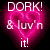 A 50x50 pixel animated buddy icon featuring a pink heart with text, displayed as two sequential frames in a contact sheet showing animation changes.