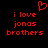 Red pixelated text on black background with a red heart symbol above the left side of the text.