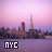 Animated cityscape of New York City skyline at dusk with shifting building positions and text "NYC" below, rendered in pixelated style.