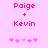 Pink background with 'Poige + Kevin' text above five pink heart icons, where the third heart shifts from light to dark in animation.