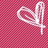 A pixelated white heart shape on a red checkered background with no visible text or additional elements.