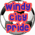 A soccer ball with 'windy city pride' text over it, a soccer field background with 'SOCCER' text, and a heart-patterned with 'gracie' and number 5
