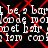 Animated sequence of white pixelated text on black background with red X overlays, repeating phrases about being a 'bar' and 'mole', showing slight variations in letter clarity across frames.