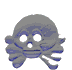 pixelated character faces with afro hair and sunglasses, one skull-and-crossbones icon in the top-left corner