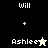 Pixelated text and star symbols on black, gray, and beige backgrounds with animated color changes.