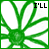 Green floral pattern with pixelated text and a heart symbol across nine sections