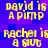 Yellow pixelated text on a purple-blue gradient background, repeating phrases in a with no visible motion
