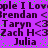 Purple background with dark purple text repeating names and phrases, scattered green pixel dots, and visible pixelation artifacts.