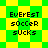 Pixelated green and yellow checkered background with black text reading "Everest soccer sucks" in two , displayed across four identical