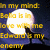 Yellow text on dark blue background with white moon and black silhouette of figure holding object, displaying multiple character statements.