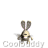 Animated contact sheet of a rabbit mascot performing various poses and actions across 12 frames with gray transparency background.