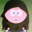 Pixelated cartoon character with long dark hair, pink face, and neutral expression wearing a dark shirt with a yin-yang symbol.