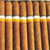 A static image of vertical wooden planks with alternating light and dark brown tones, separated by a horizontal white stripe and a thin yellow stripe.