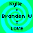 Four identical pixelated display text over a green and cyan spiral background with no visible animation changes