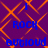 Purple background with orange geometric lines forming diamond shapes, blue text reading "I ROCK outloud" repeated in a pattern